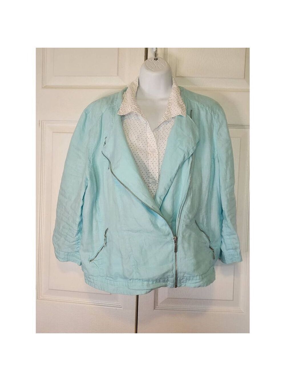 Chico's Turquoise Jacket - Picture 7 of 8
